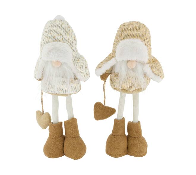 Figurine gnome fabric 14x7x32cm C2 - Cream