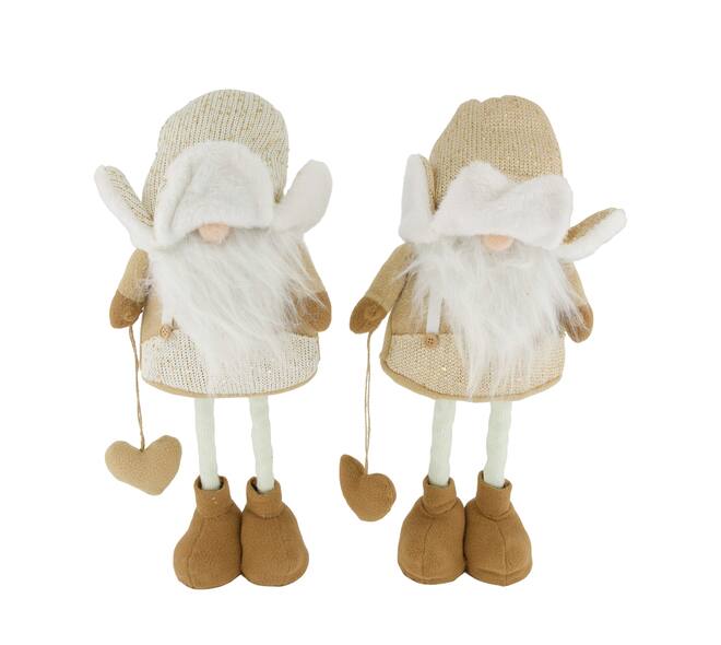 Figurine gnome fabric 22x10x50cm C2 - Cream