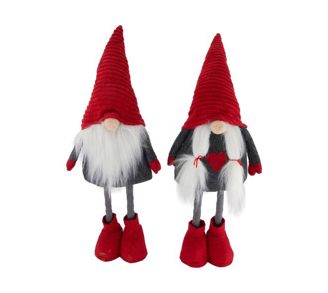 Figurine gnome fabric 23x15x60cm A2 - Grey