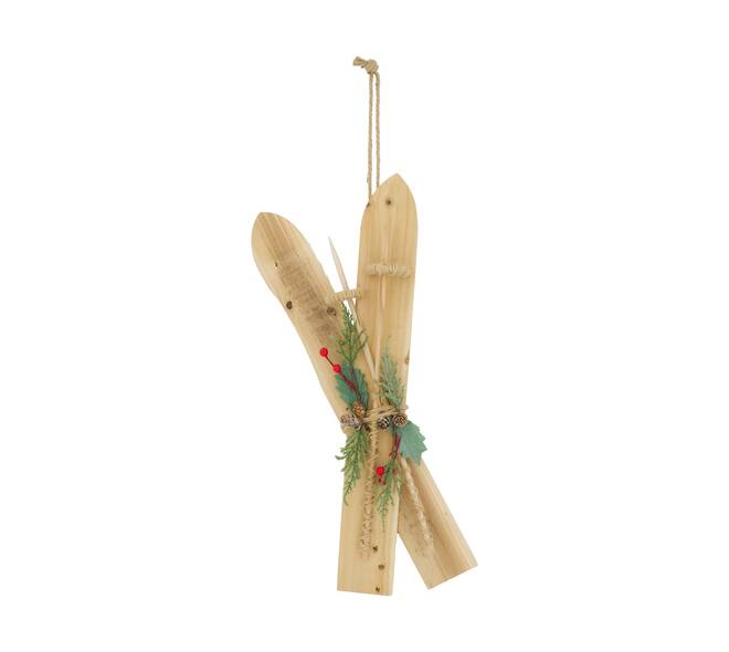 Hanger ski poplar wood 22x6x58cm