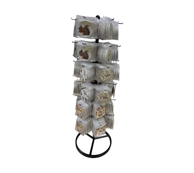 Display rack with decorative tile ceramic 40.5x40.5x125.5cm 288pc A15 - Multi
