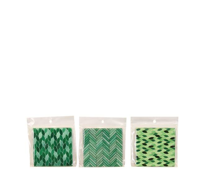 Decorative tile square in plastic bag ceramic with magnet 10x10x0.7cm A/3