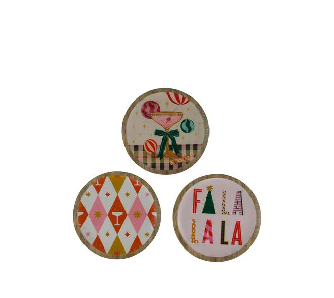 Plate polyresin 19.5x19.5x1.3cm A3 - Multi