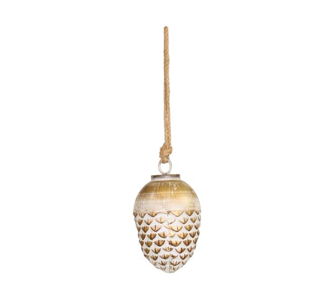 Hanger acorn metal 14x14x24cm - Gold