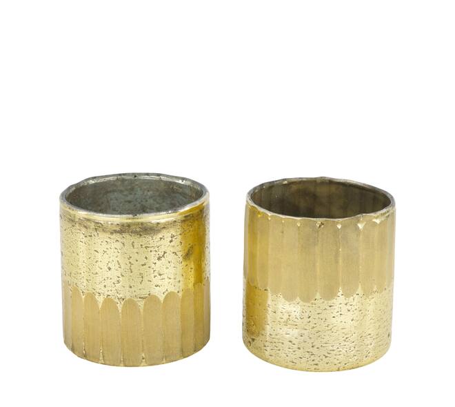 Tealight holder round glass 8x8x8cm C/2