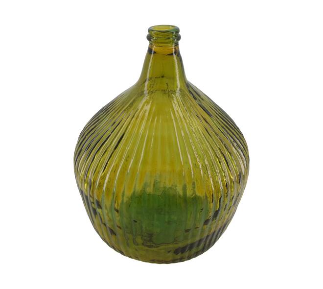Bottle recycled glass 33x33x41cm - Orange