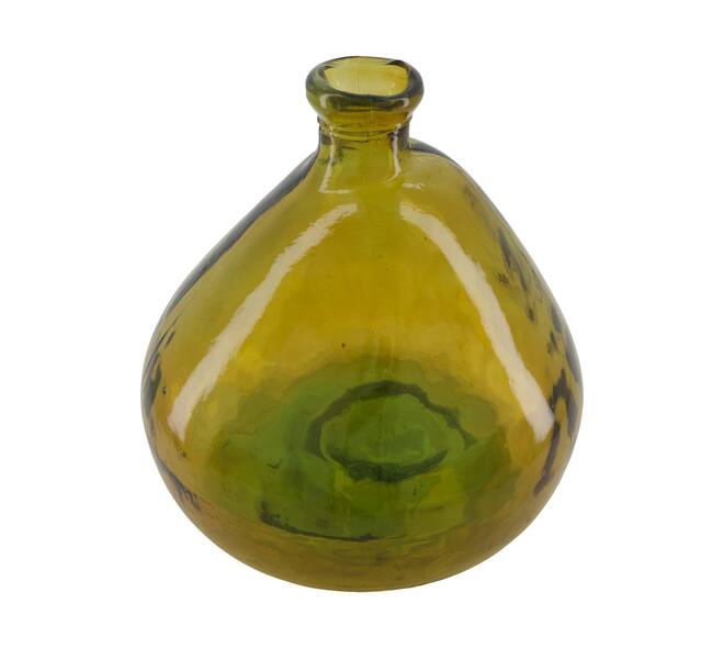 Bottle recycled glass 33x33x33cm - Orange
