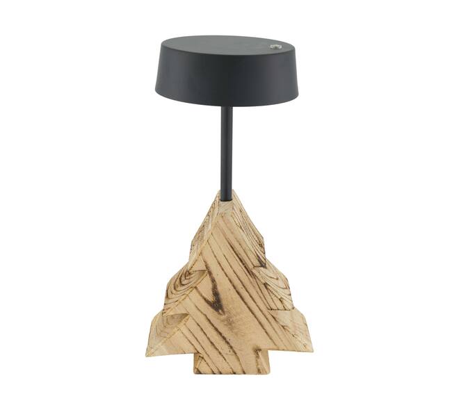 Table lamp tree rechargeable incl. cable metal on feet 16x13x32cm