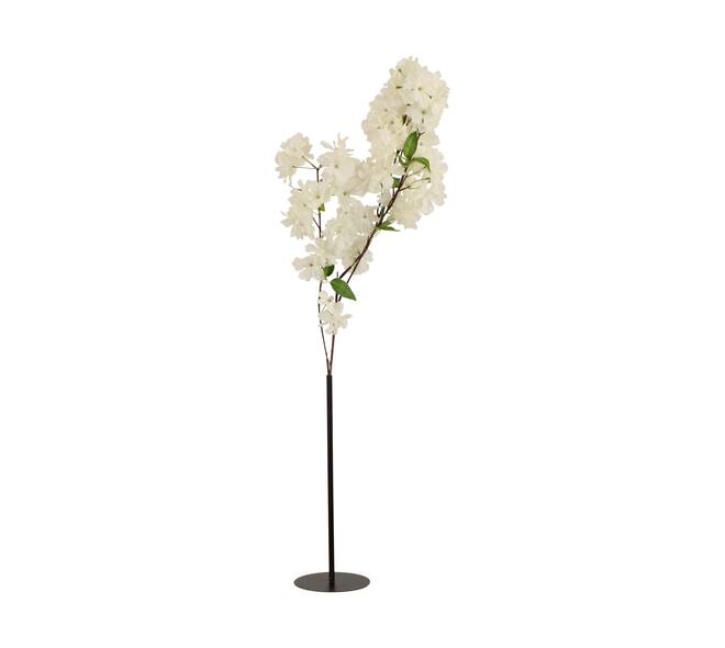 Flower base metal 14x14x38cm - Black