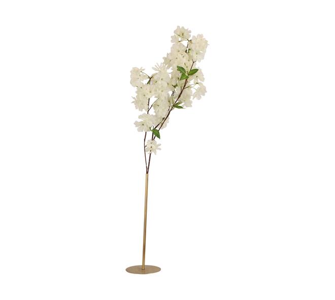 Flower base metal 14x14x38cm - Gold