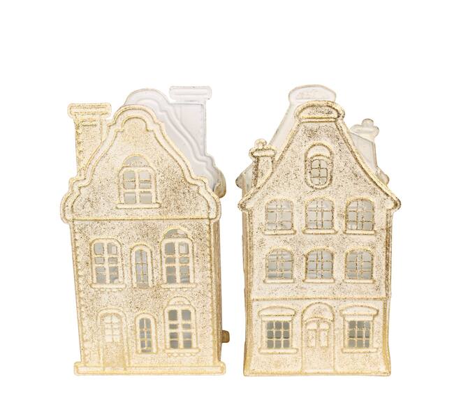 Tealight holder house metal 21x10.5x38cm A/2
