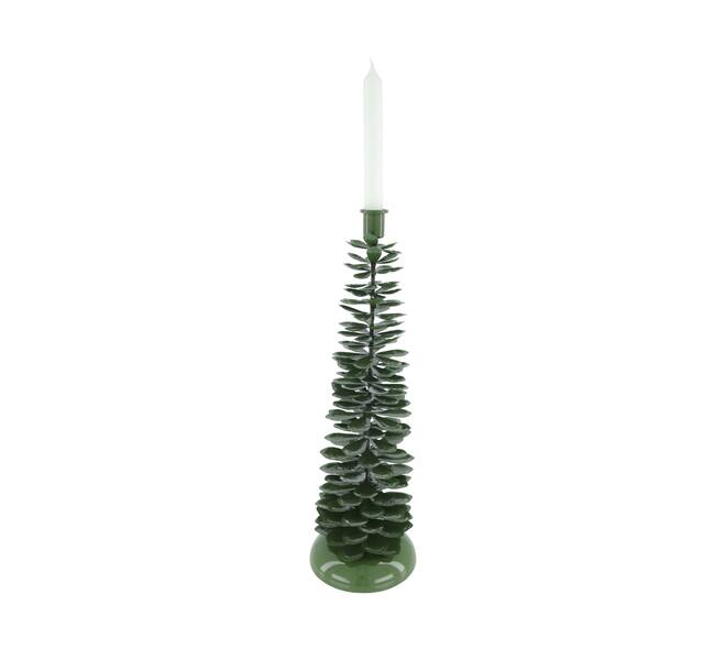 Dinnercandle holder tree metal 14x14x44cm