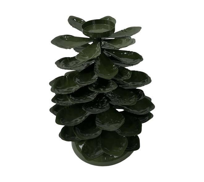 Dinnercandle holder pinecone metal 24.5x24.5x32cm