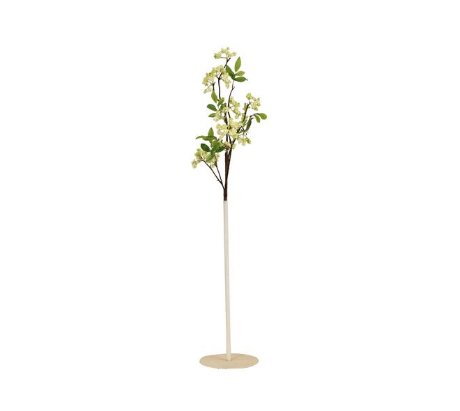 Flower base metal 18x18x49cm - White