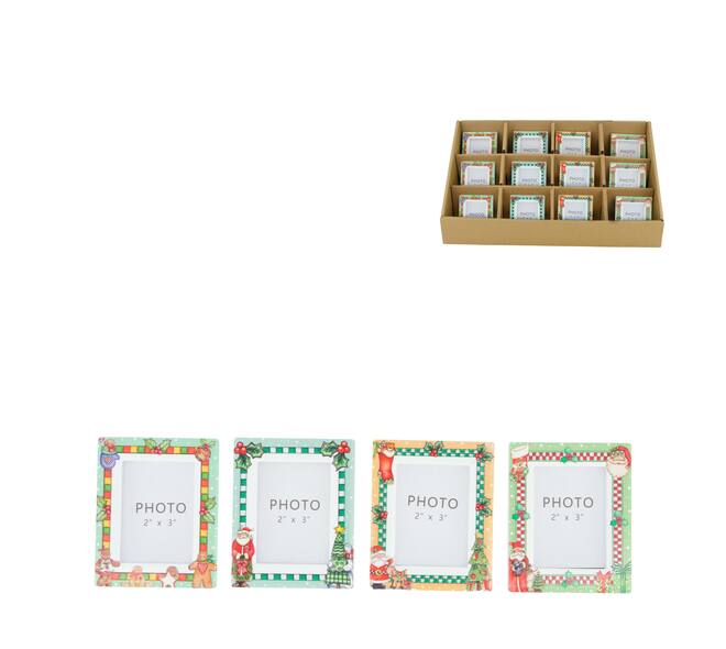 Photoframe christmas ceramic 6.5x8x0.7cm A/4