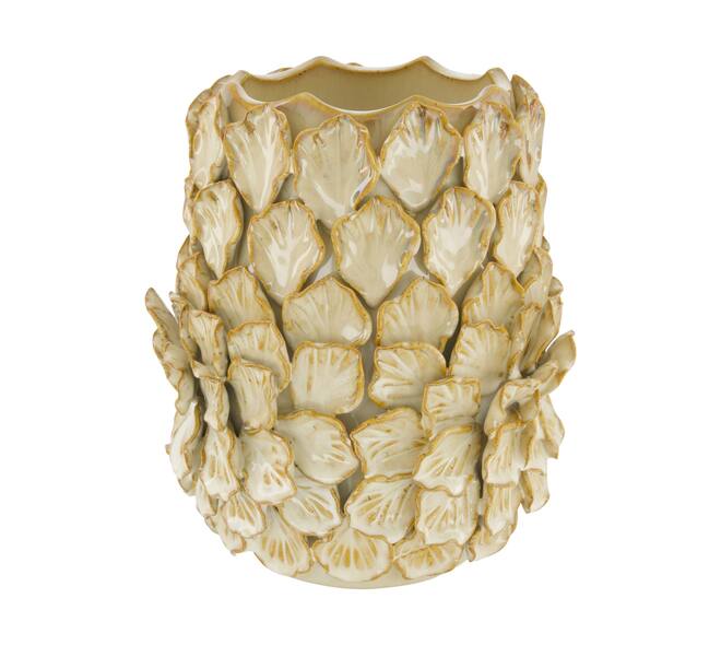 Vase leaf ceramic 19x19x23cm