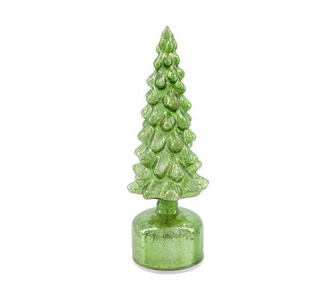 Statue tree rotatable with led glass 9x9x28cm