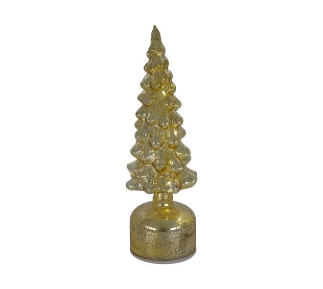 Statue tree rotatable with led glass 9x9x28cm