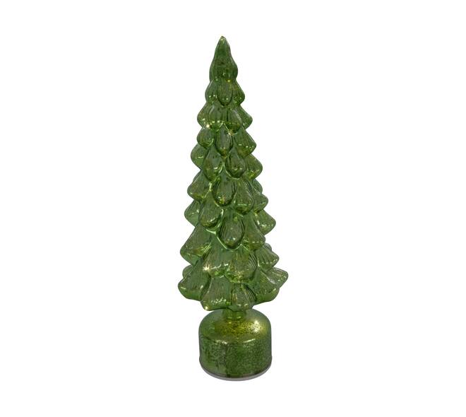 Statue tree rotatable with led glass 10x10x38cm