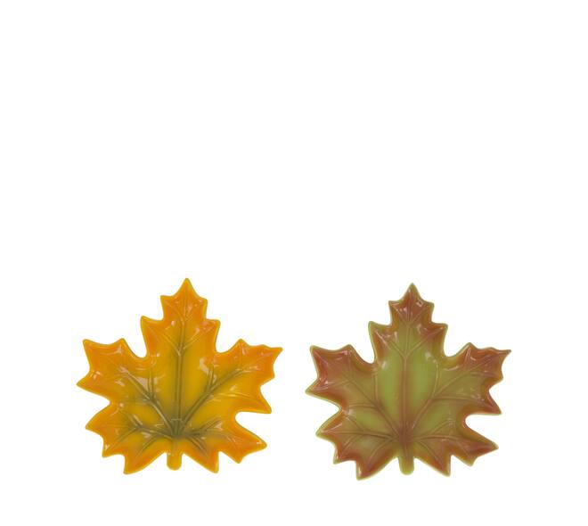 Tray leaf ceramic 21x21x2.8cm C/2