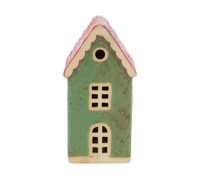 House with led ceramic 7.6x6.7x15cm