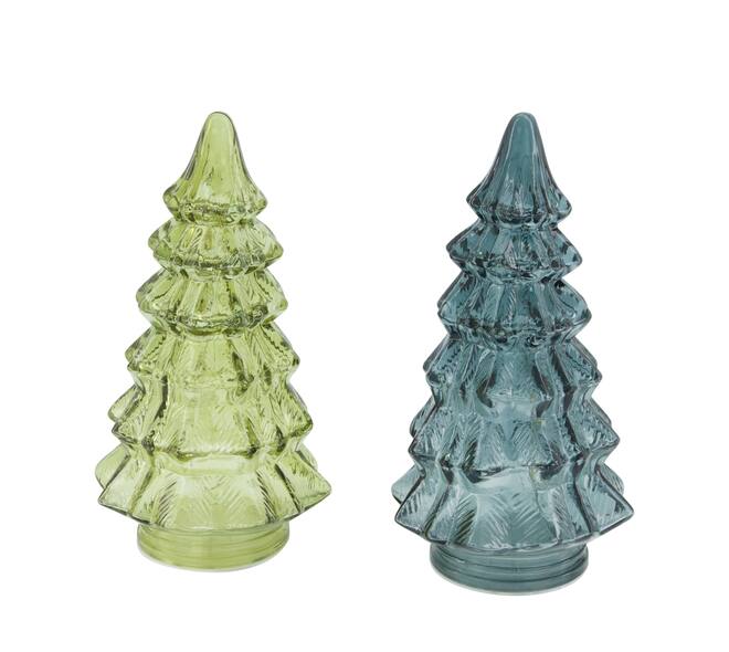 Statue tree with led glass 10.5x10.5x20cm C/2