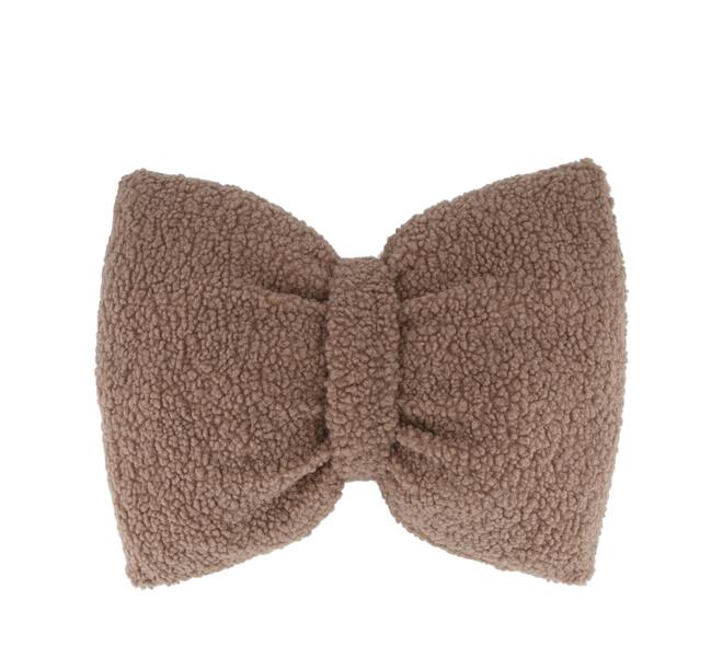 Cushion bow polyester 40x35x8cm - Brown