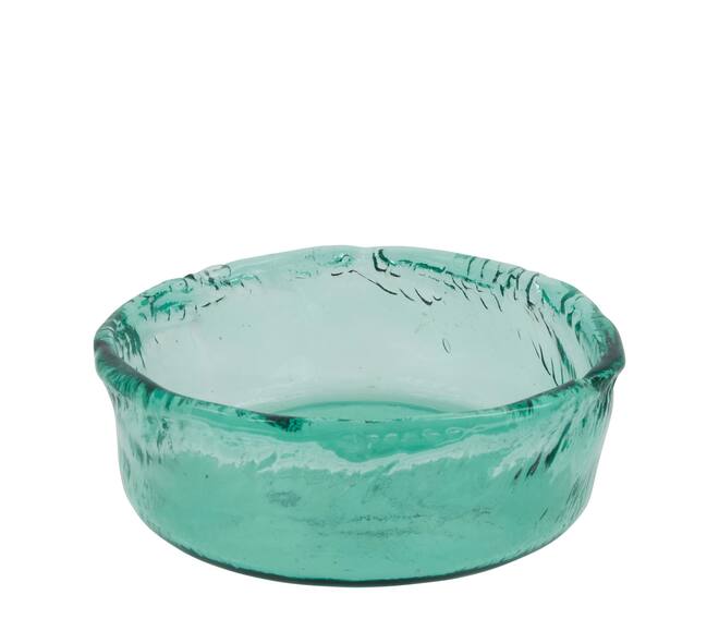 Bowl round recycled glass 23x23x8cm - Transparent