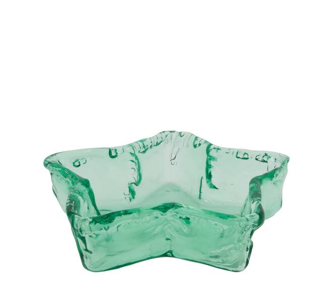 Bowl star recycled glass 23.5x23.5x6.5cm - Transparent