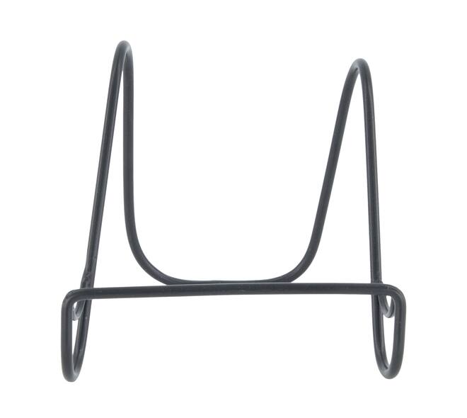 Plate holder metal 14.5x13.5x12.5cm - Black