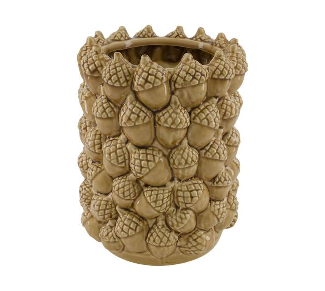 Vase pinecone ceramic 22x22x28cm - Brown