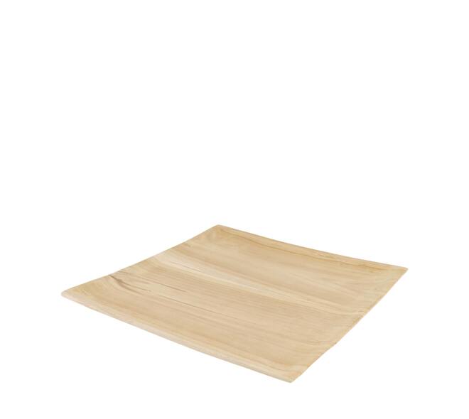 Plate square teak wood 38x38x3cm