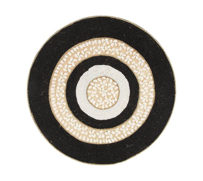 Wall art round shells nature 48x48x1.5cm