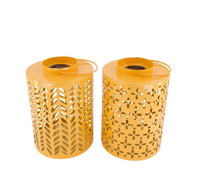 Lantern round solar metal 19x19x28cm A/2