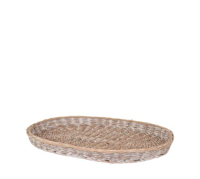 Tray oval willow wood 78x58x6cm