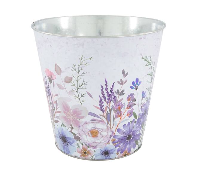 Bucket round metal 24x24x22cm