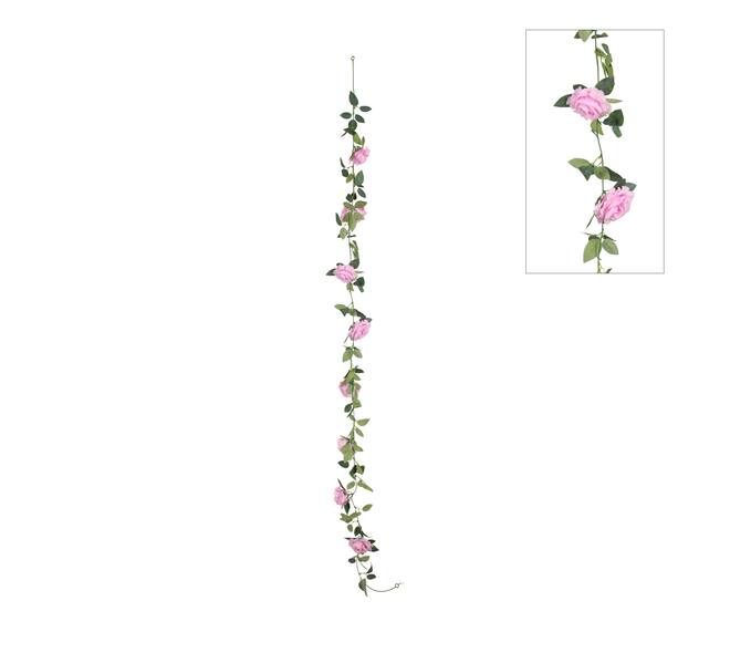 Garland rose artificial 8x5x200cm - Purple