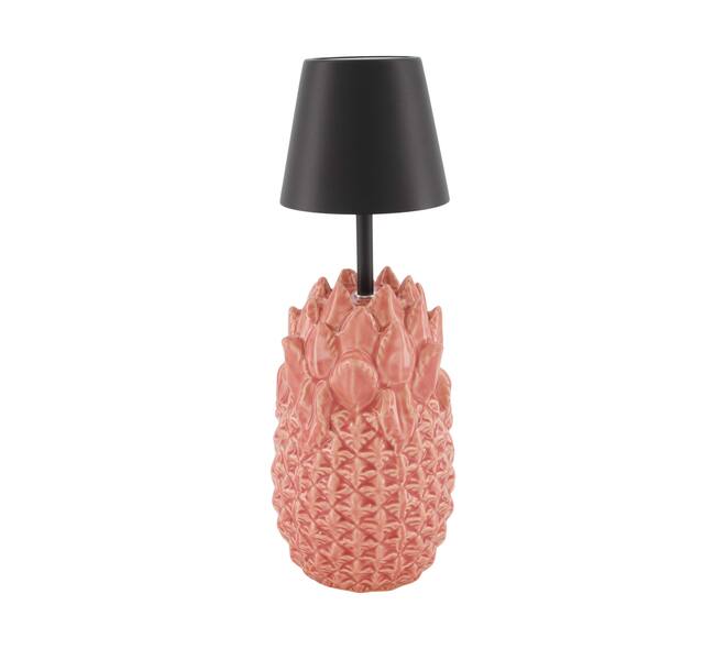 Table lamp pineapple rechargeable incl. cable glass 13.5x13.5x36.5cm