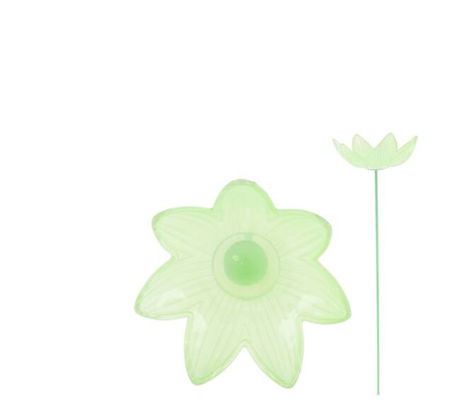 Flower glass on stick 11x11x45cm