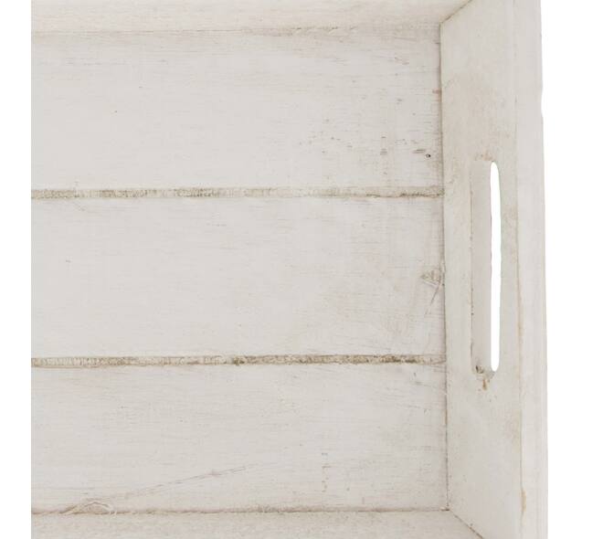 Tray rectangular fir wood with handle 48x20x3.5cm