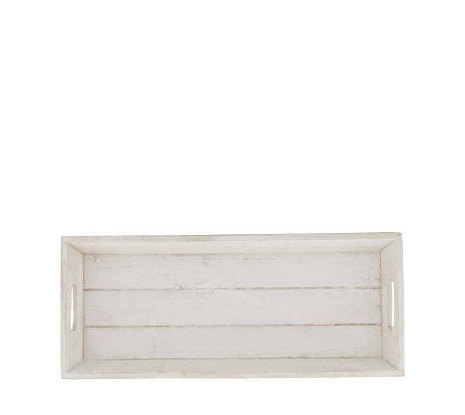 Tray rectangular fir wood with handle 48x20x3.5cm