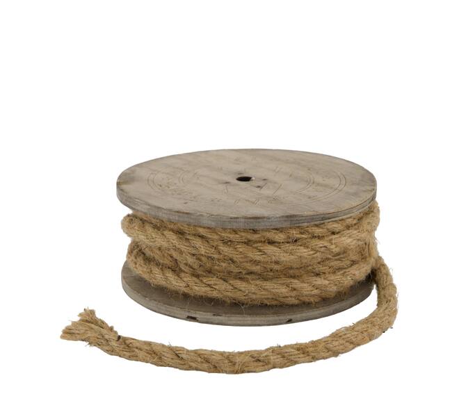 Corde de jute - Tissu en rouleau - 700x1x6,5 cm - Naturel