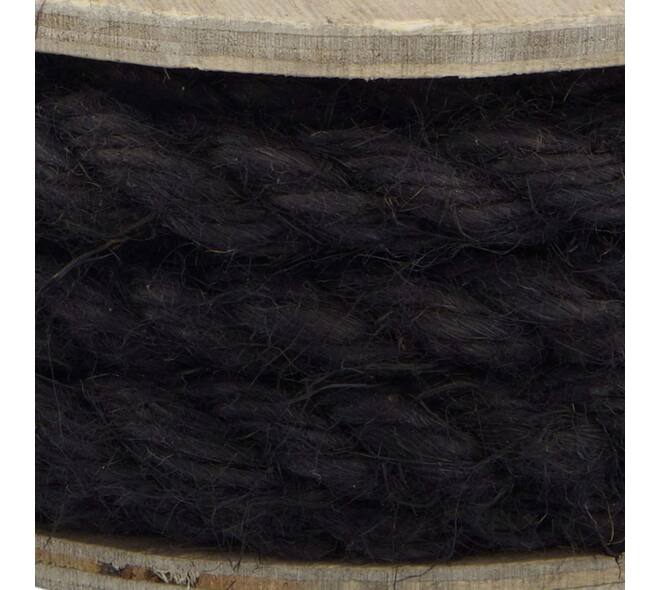 Tissu de jute corde en rouleau - 700x1x6,5cm - Noir