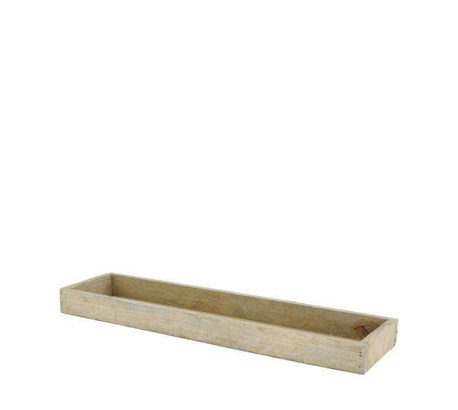 Plateau rectangulaire - Bois de pin - 37x10x3 cm - Naturel