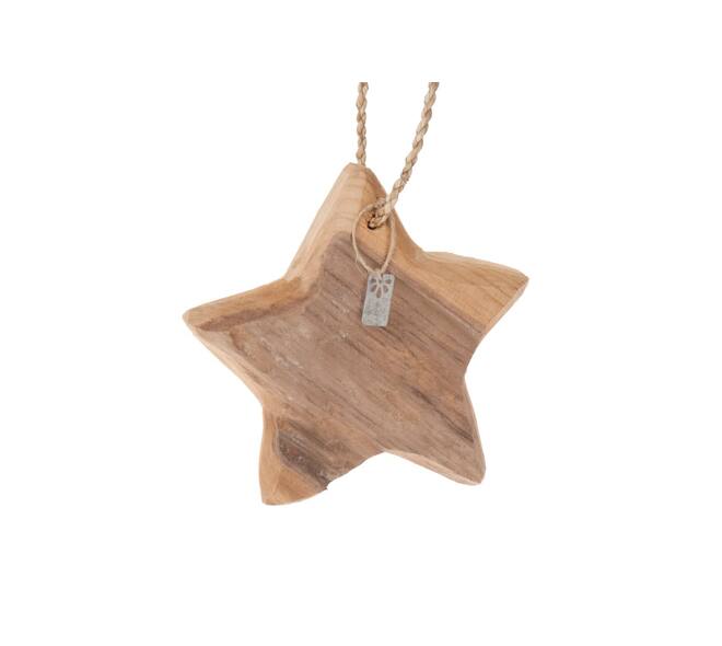 Teak star 20x20x4cm