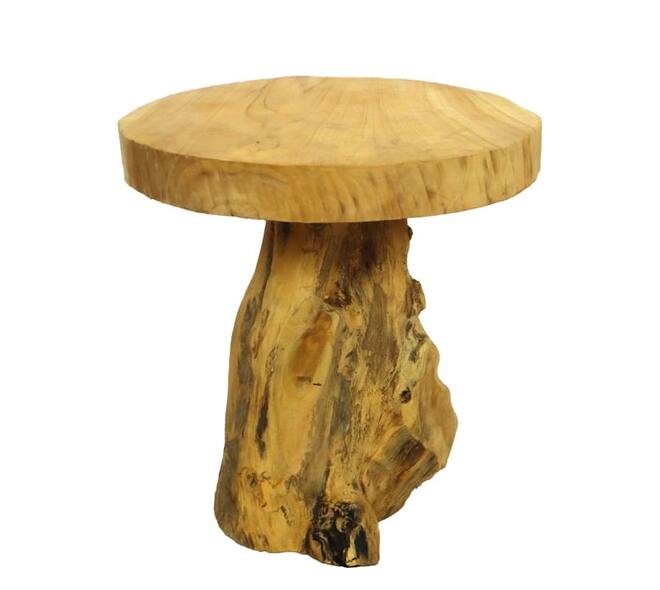 Table d appoint Nathan - Bois de teck - 41x40x25cm - Marron