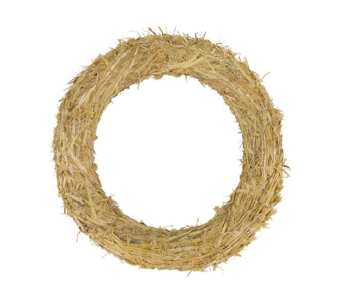 Wreath straw 40x40x6cm
