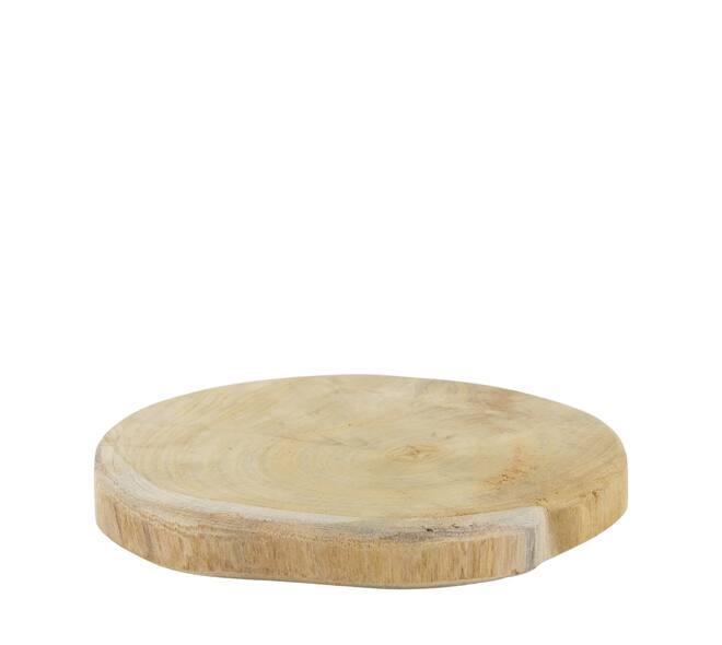 Slice round teak wood 18x18x2cm - Natural