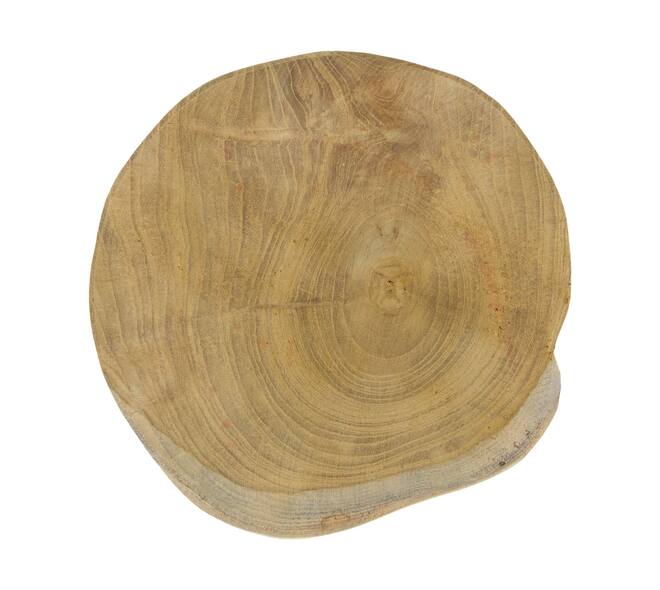 Slice round teak wood 18x18x2cm - Natural