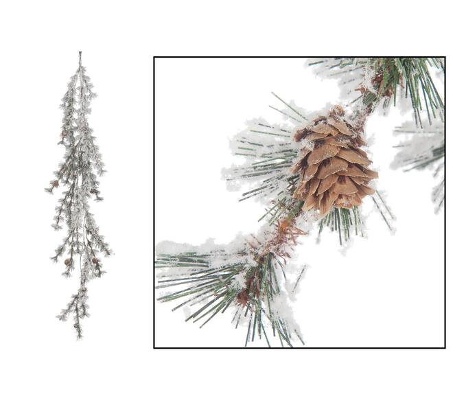 Snowy pine garland 118cm - Multi